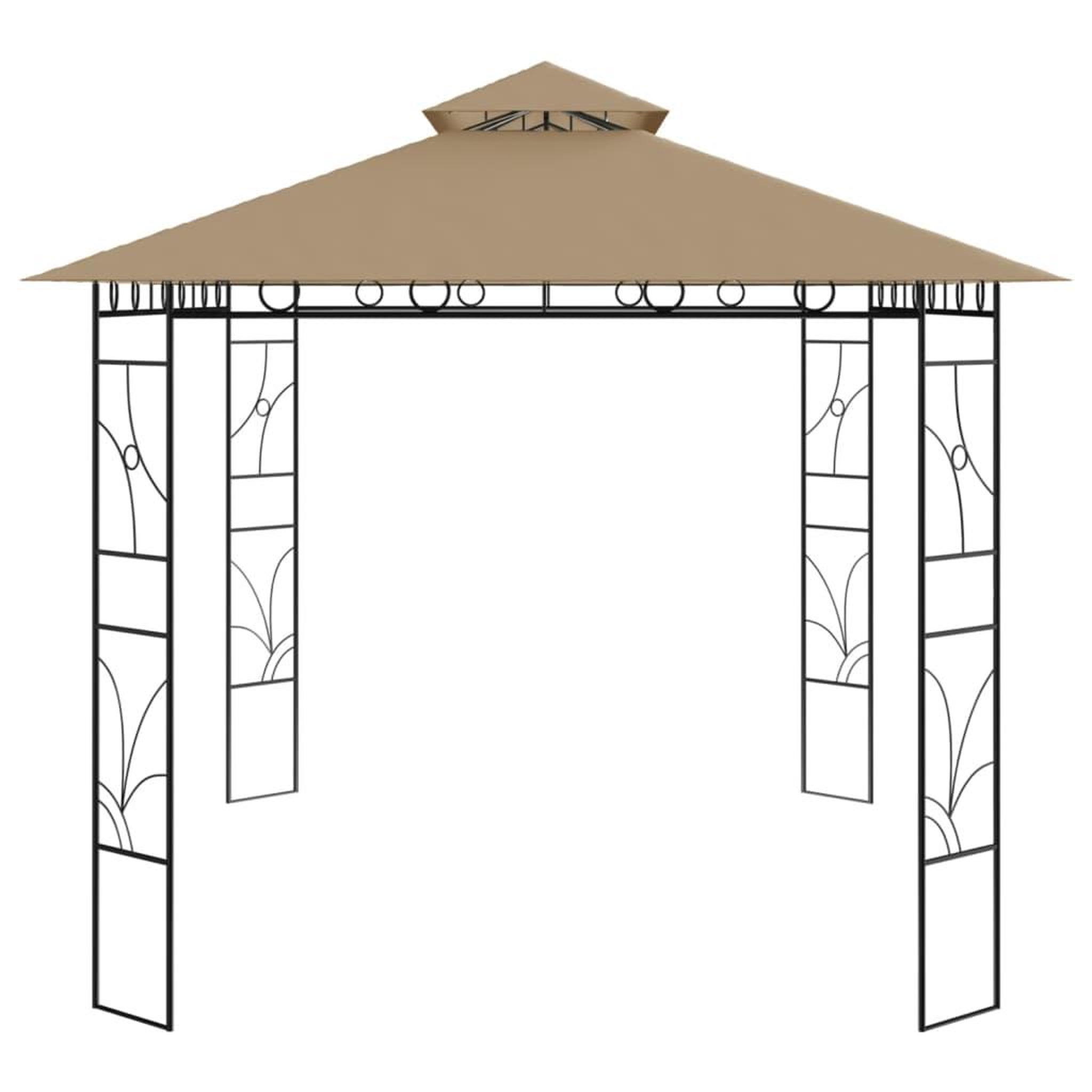 Voir la diapositive 3 : VIDAXL Belvedere 4x3x2,7 m taupe 160 g/m^2