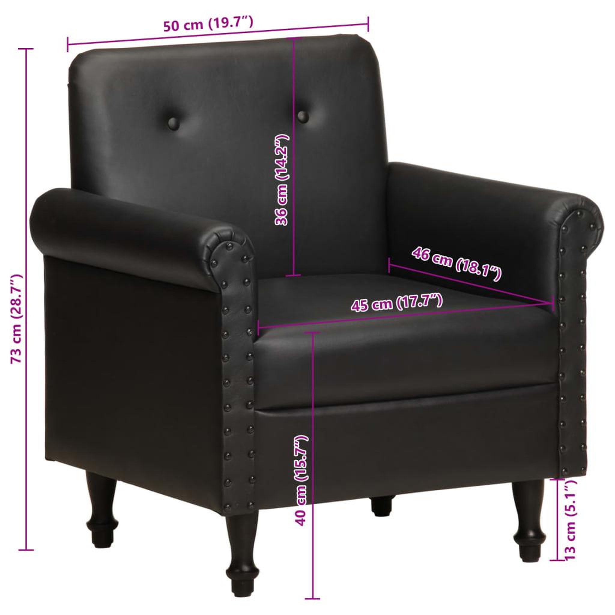 Voir la diapositive 6 : VIDAXL Chaise cabriolet noir cuir veritable