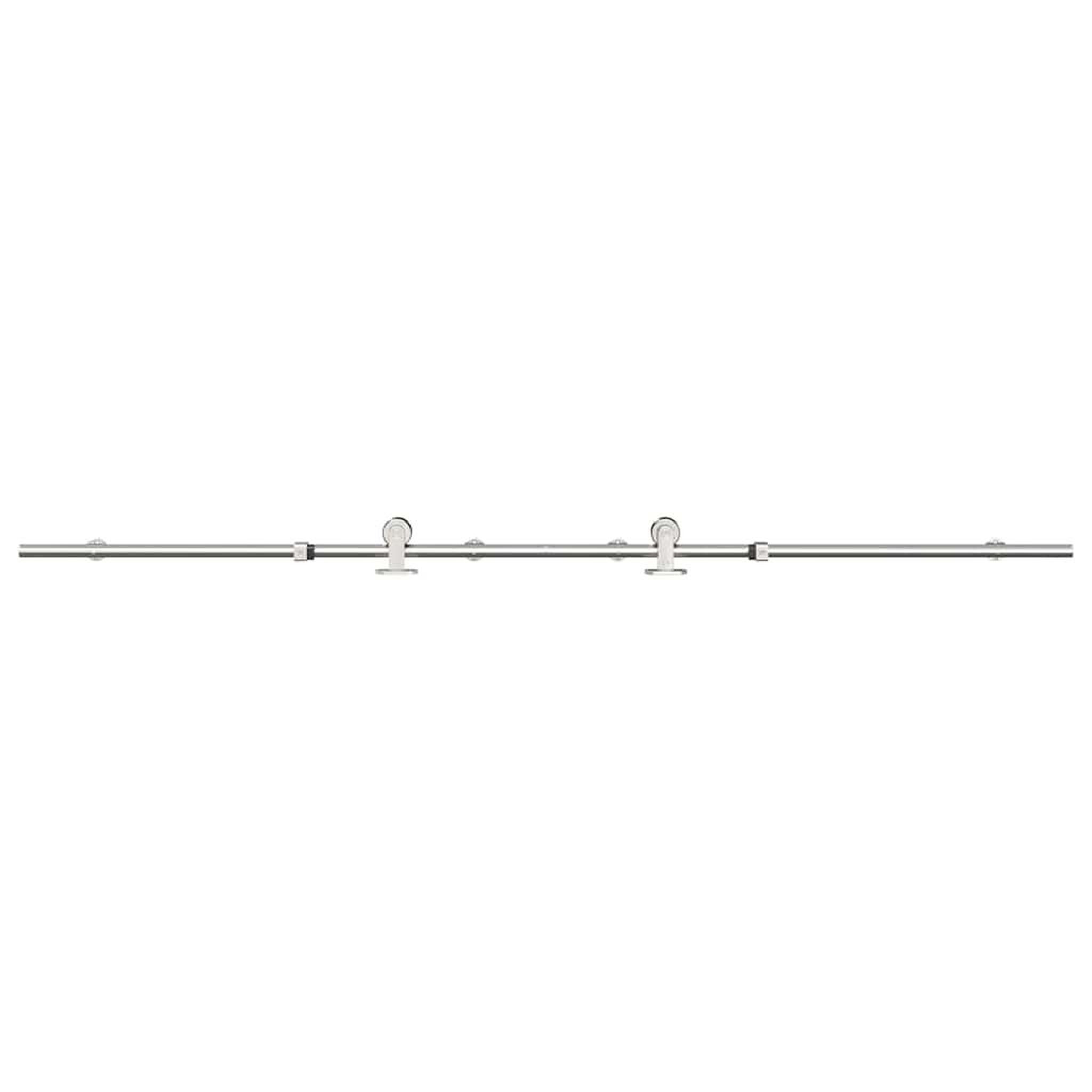 Voir la diapositive 2 : VIDAXL Kit fixation porte coulissante 200 cm Acier inoxydable Argente