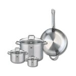ELO Set de 1 Poêle de cuisson 32 cm et 3 faitouts 12, 16 et 26 cm Elo Profi Citrin