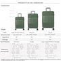 Voir la diapositive 2 : David Jones Lot 3 valises rigides dont 1 cabine TSA