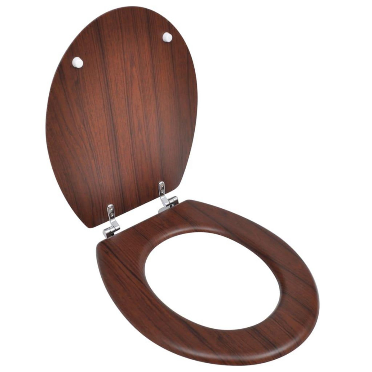 VIDAXL Siege de toilette avec Couvercle MDF Design simple Marron