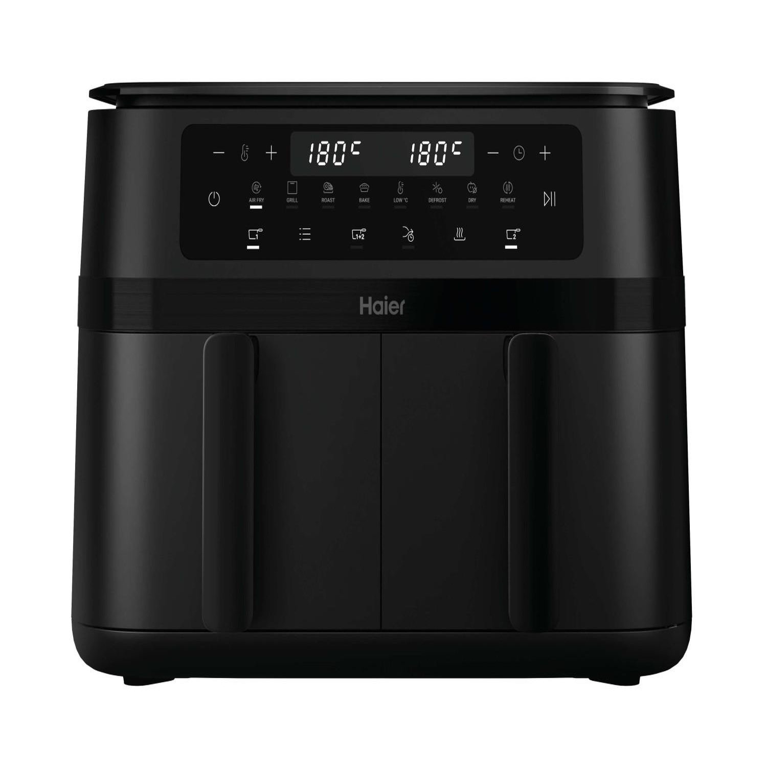 Haier HAF3AD 011 Double 11,5 L Autonome 3000 W Friteuse d'air chaud Noir
