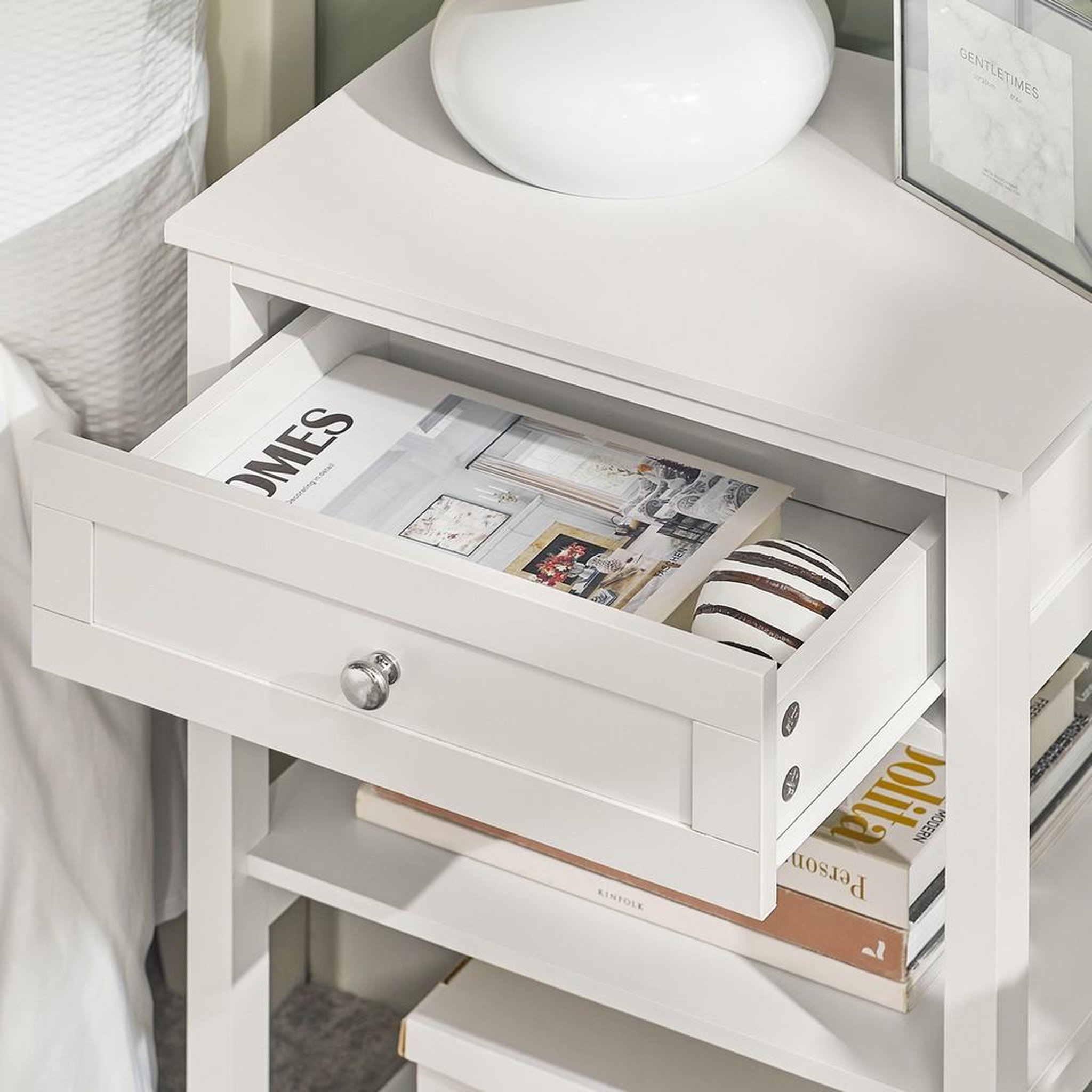 Voir la diapositive 6 : SOBUY SoBuy - Table De Chevet à un tiroir - Moderne - FBT46