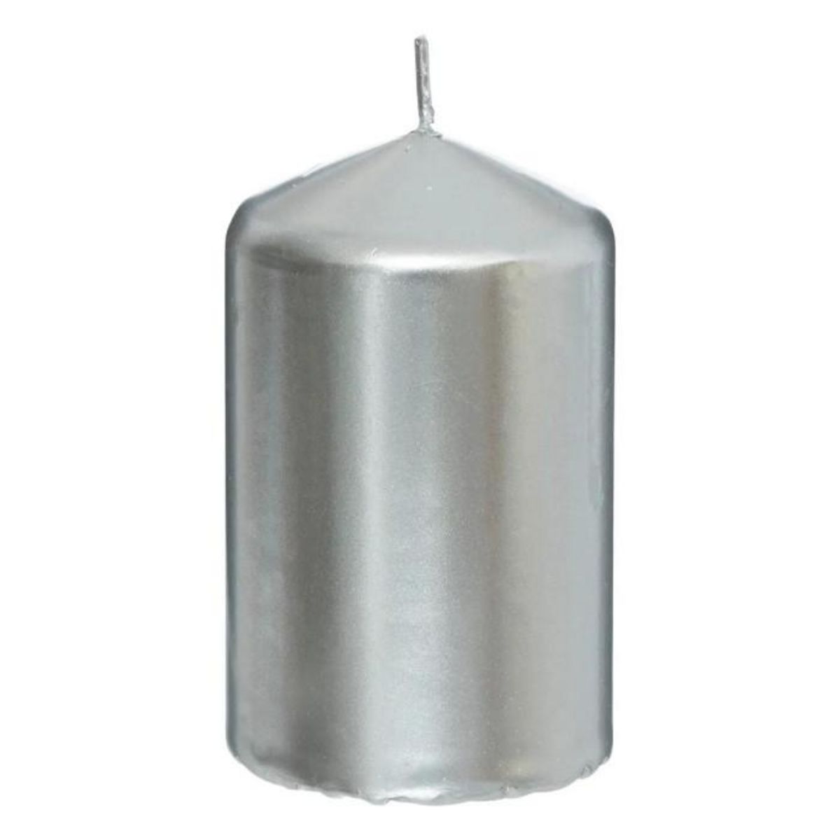 ATMOSPHERA Lot de 4 bougies de l'Avent  Satin  12cm Argent