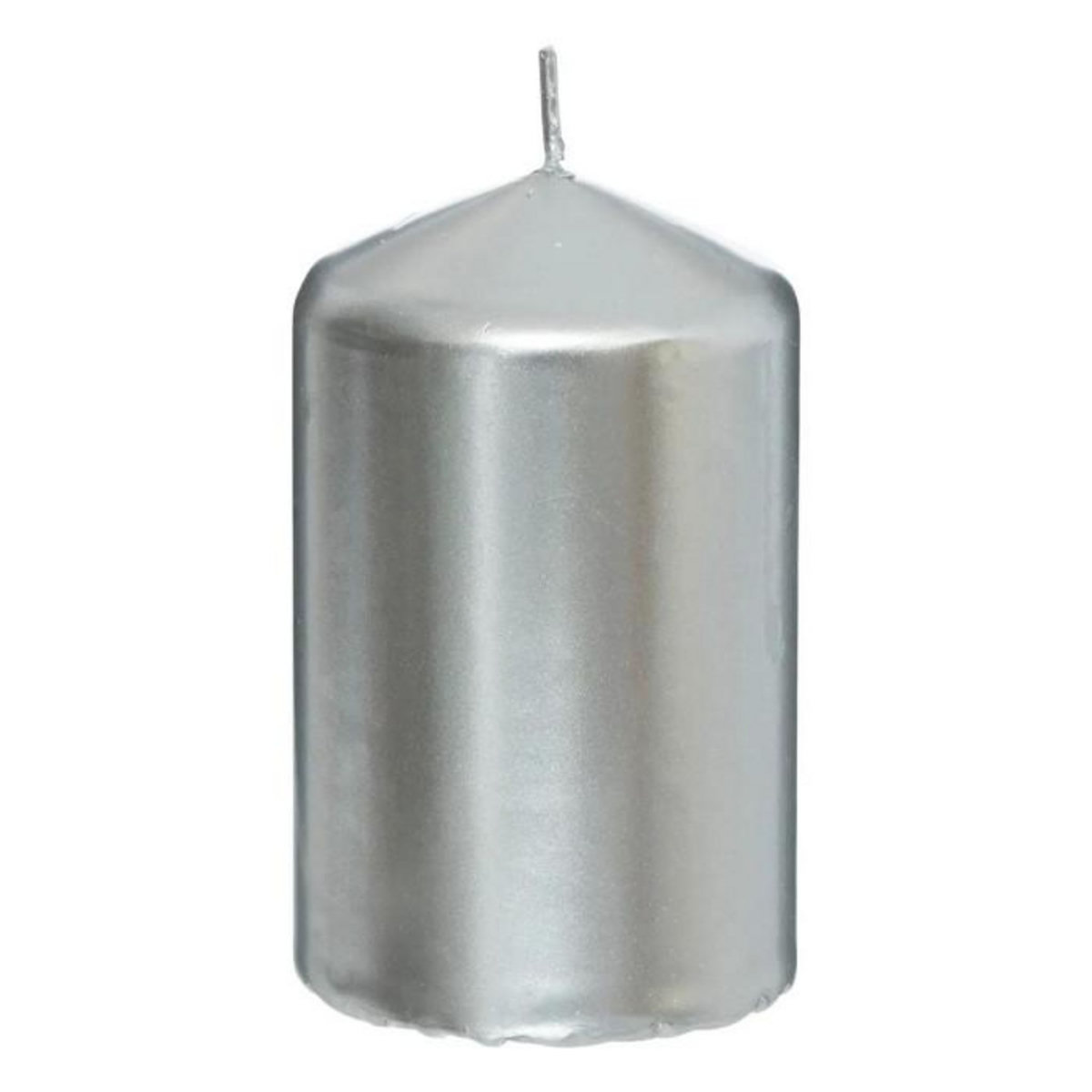 ATMOSPHERA Lot de 4 bougies de l'Avent  Satin  12cm Argent