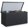 Voir la diapositive 1 : ID MARKET Coffre de rangement métal verrouillable gris anthracite pour jardin 1250L 175x95x90 cm