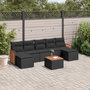 Voir la diapositive 1 : VIDAXL Salon de jardin 8 pcs avec coussins noir resine tressee