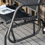 Voir la diapositive 4 : OUTSUNNY Fauteuil à bascule de jardin rocking chair design contemporain métal textilène noir