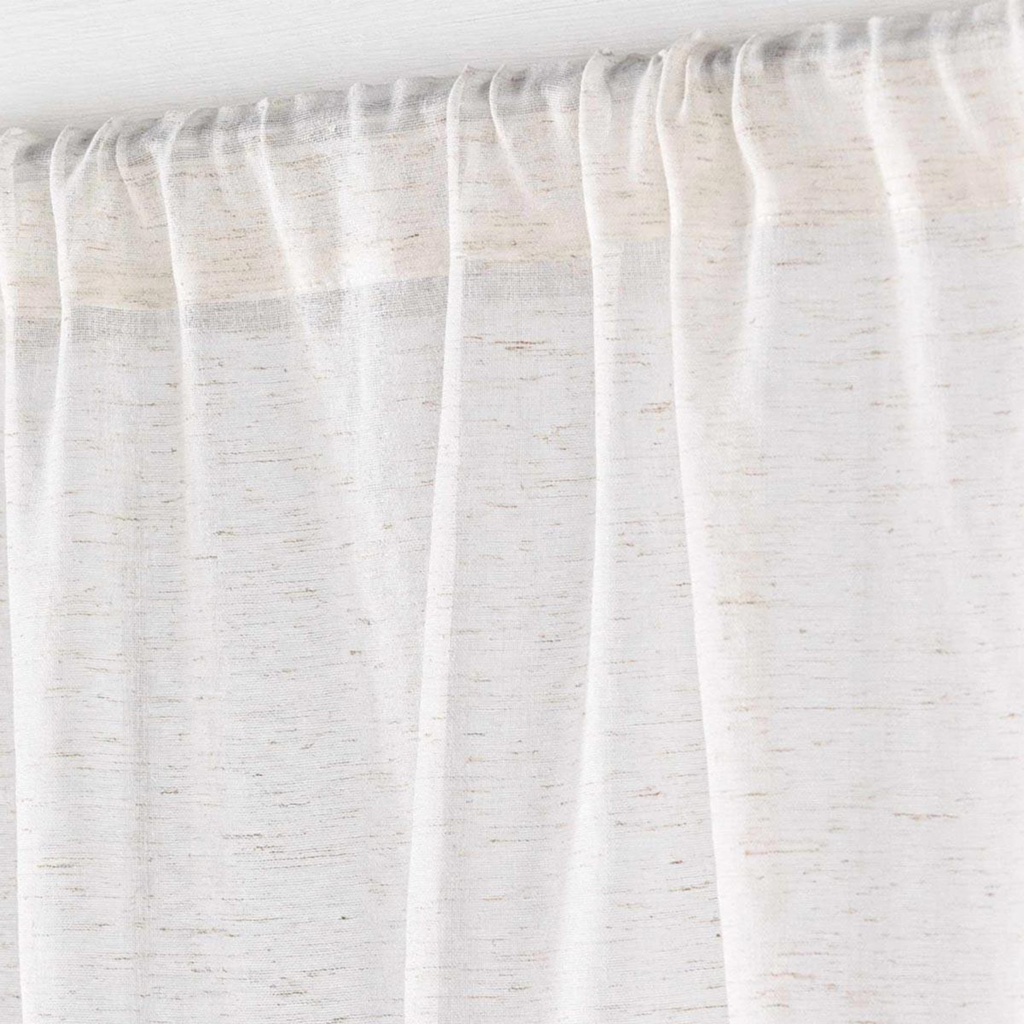 Voir la diapositive 2 : Douceur d'Intérieur Paire de voilages passe-tringle  norine  70x200cm naturel