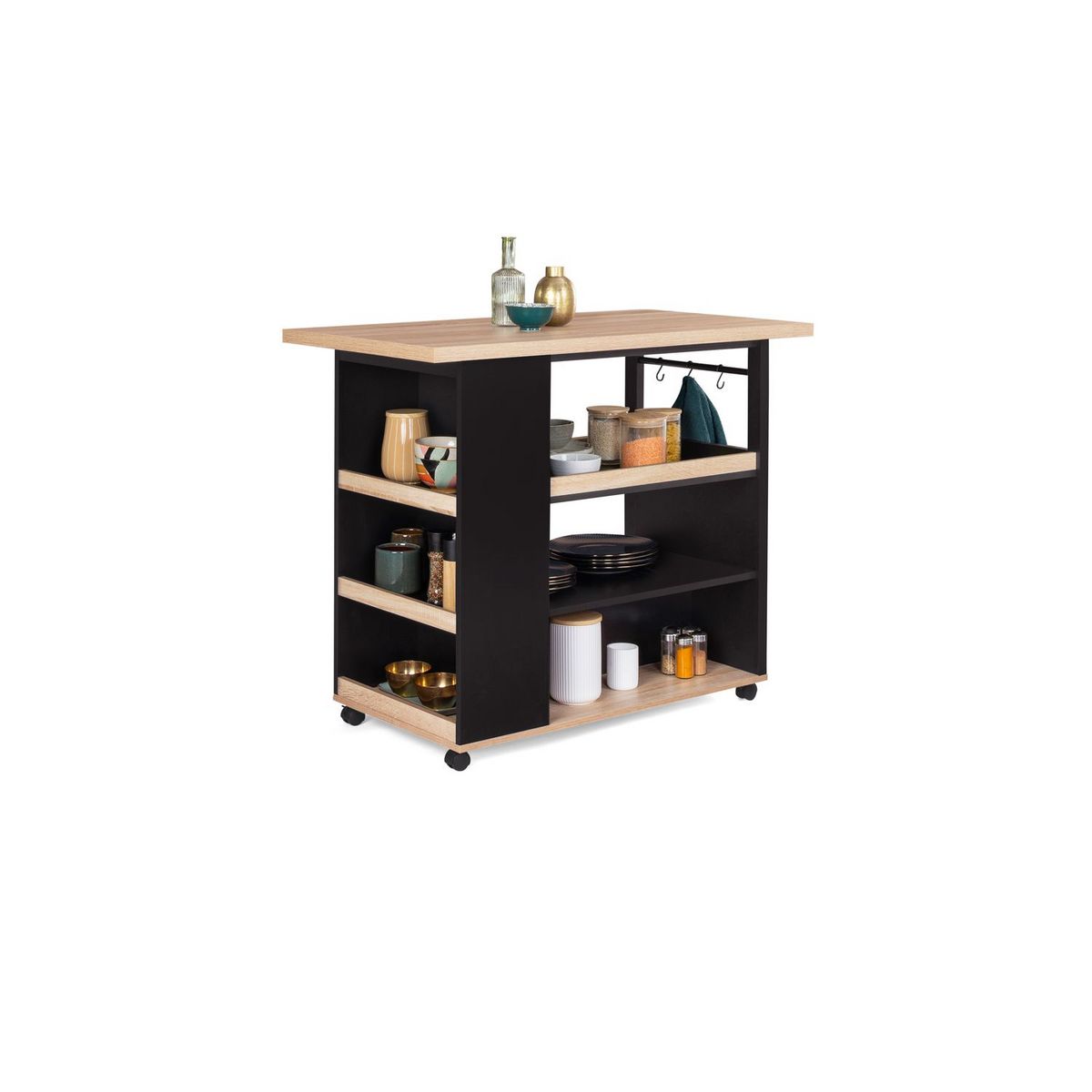 Ilot mobile de cuisine 110 cm GASTON