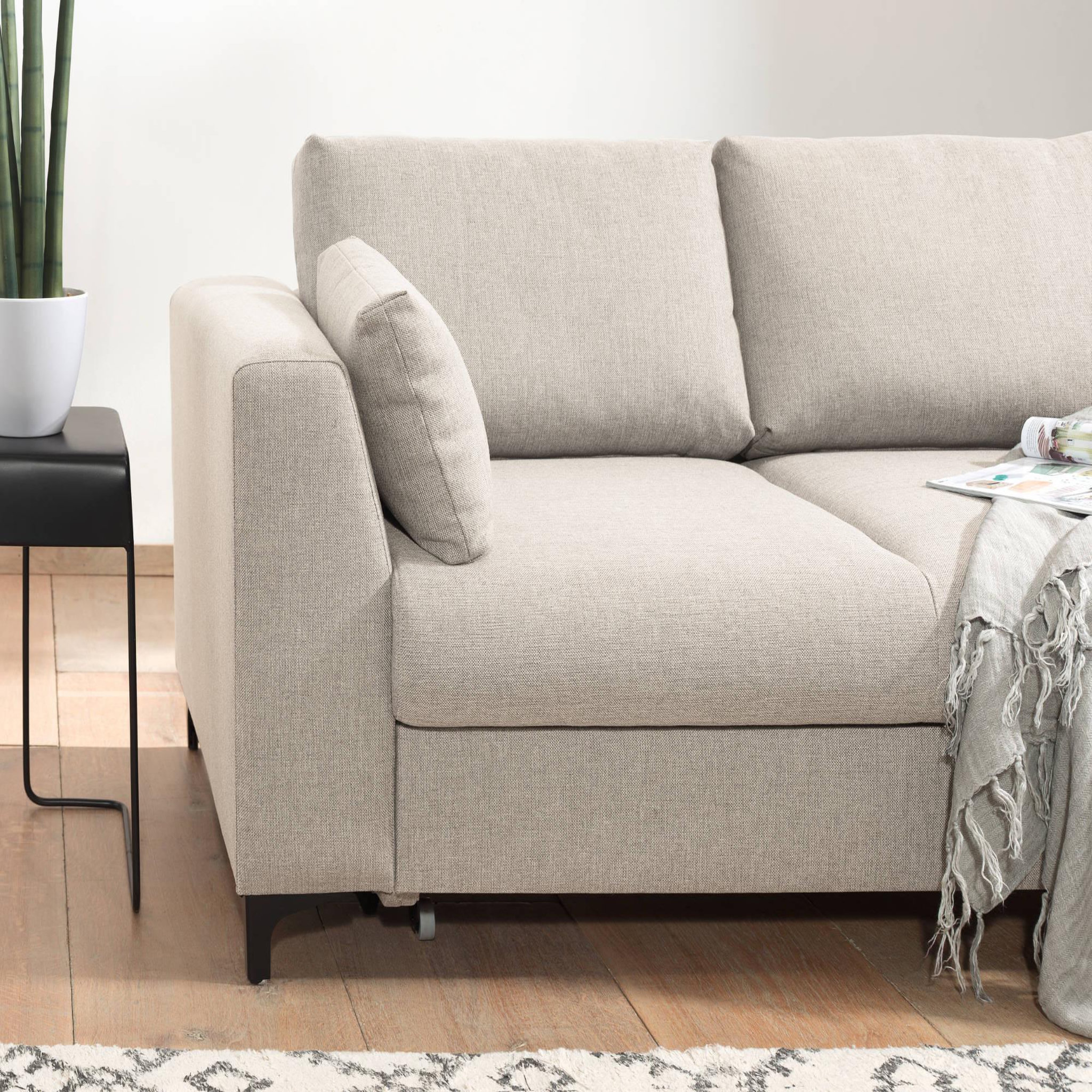 Voir la diapositive 5 : LISA DESIGN Tala - canapé d'angle droit - convertible avec coffre - 4 places - en tissu