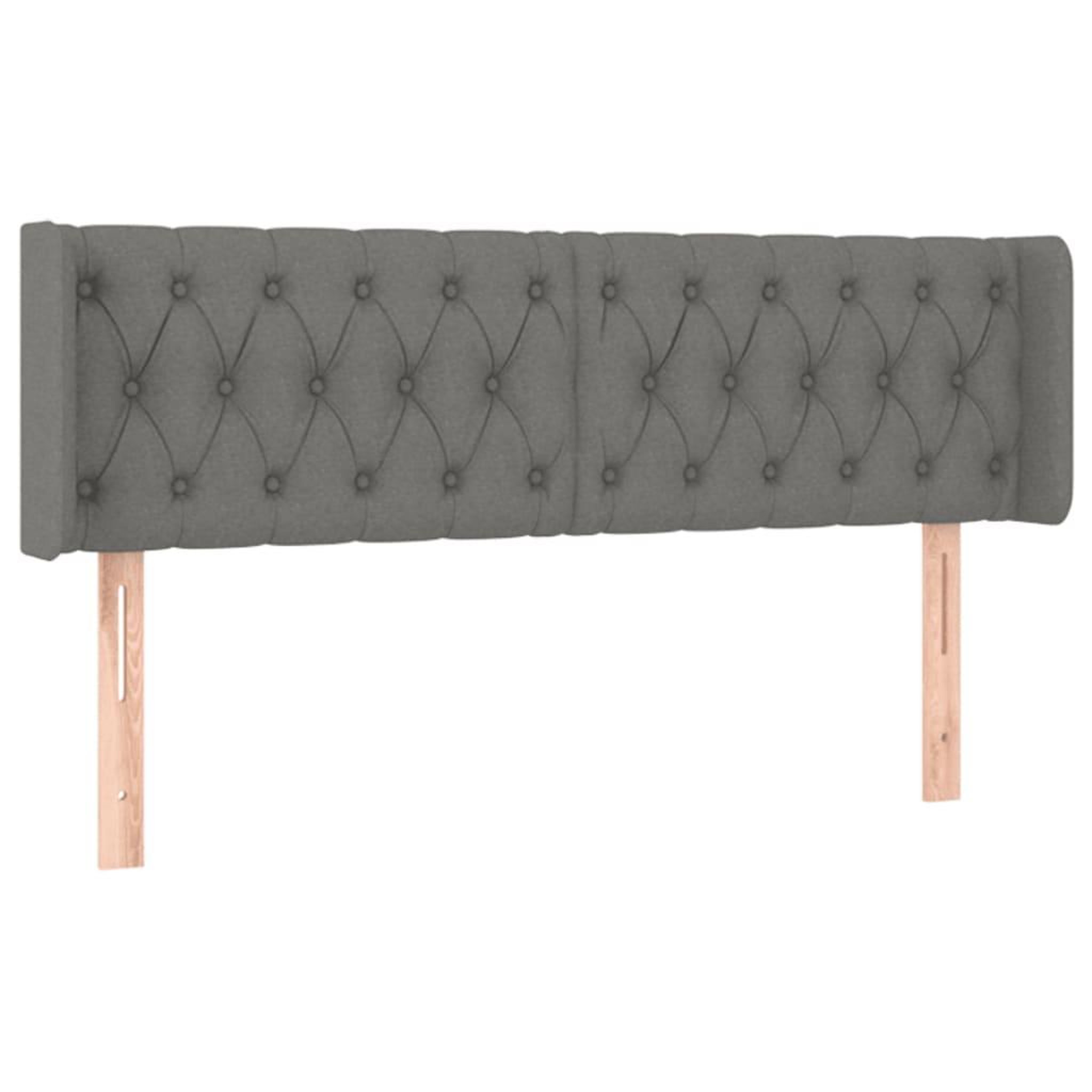 Voir la diapositive 3 : VIDAXL Tete de lit a LED Gris fonce 147x16x78/88 cm Tissu