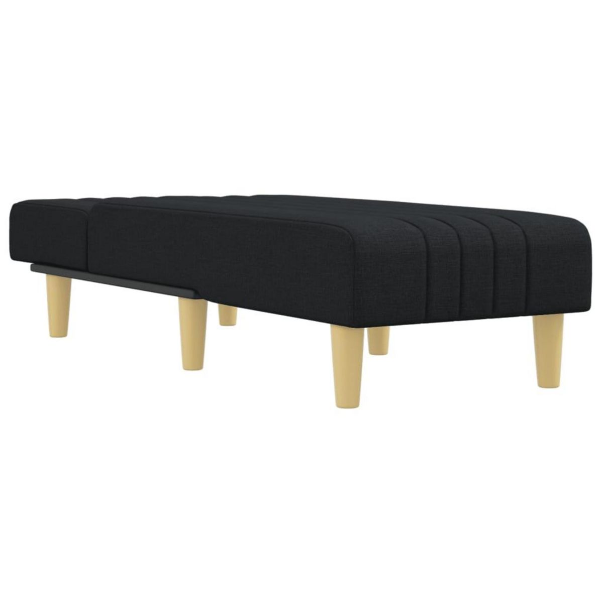 VIDAXL Chaise longue noir tissu