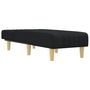 Voir la diapositive 3 : VIDAXL Chaise longue noir tissu