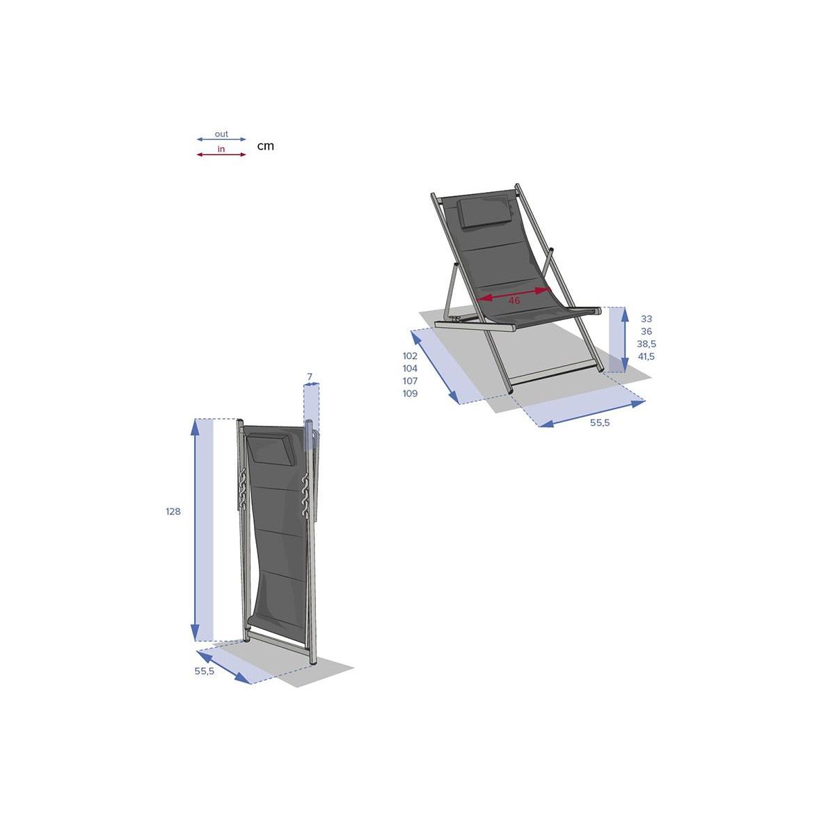 HESPERIDE Chilienne de jardin pliable Honolulu