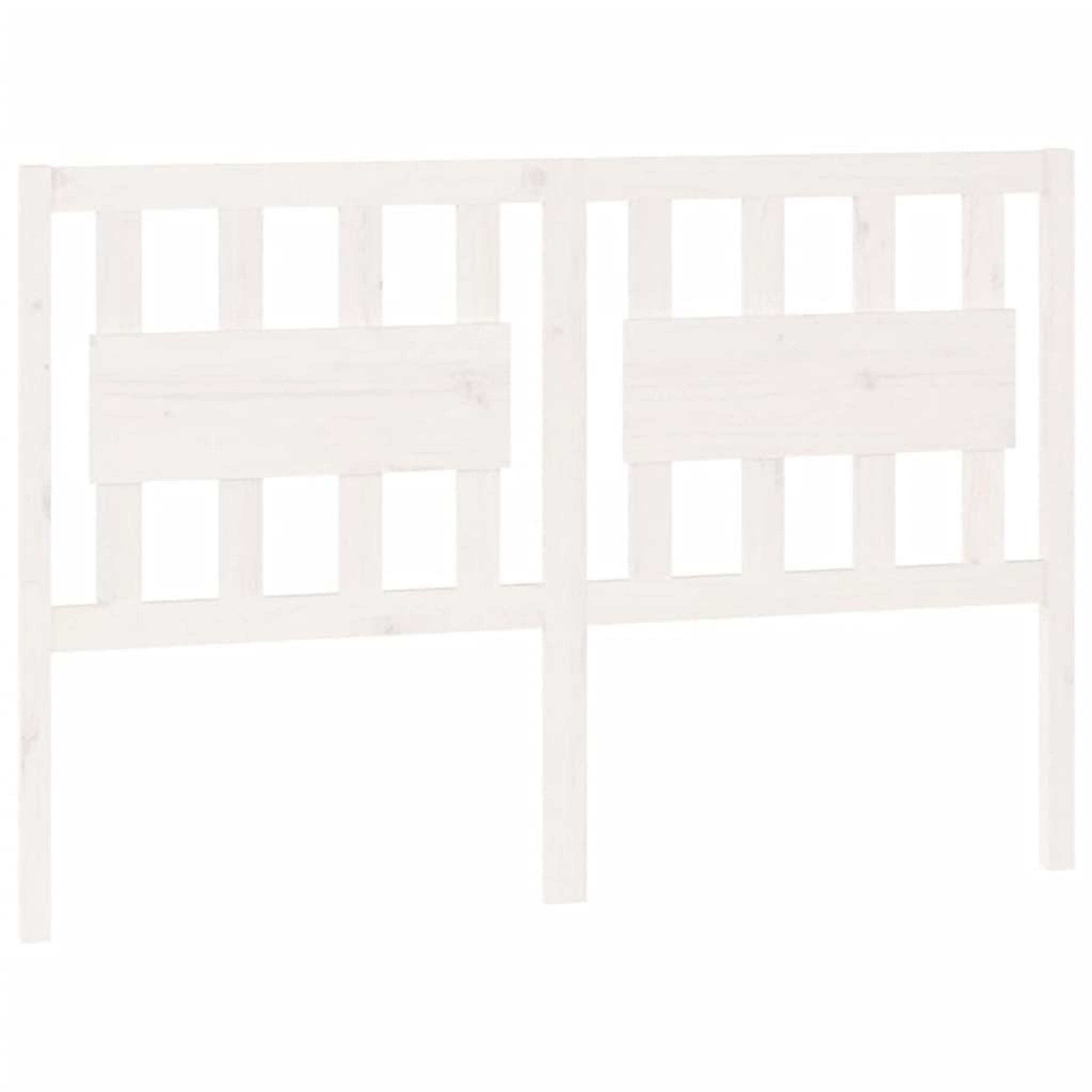 Voir la diapositive 2 : VIDAXL Tete de lit Blanc 145,5x4x100 cm Bois massif de pin