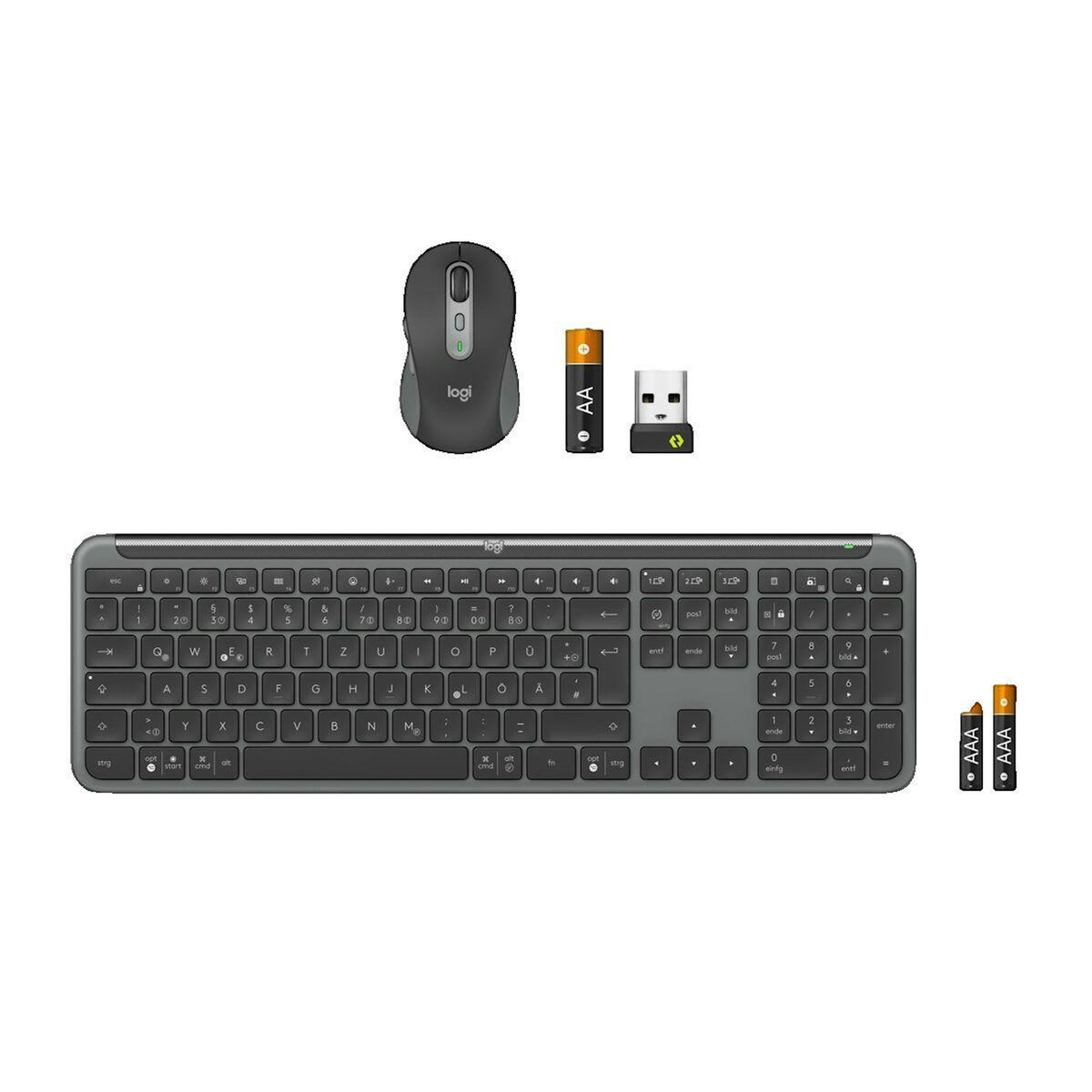 Logitech Ensemble clavier et souris Logitech Signature Slim Combo MK950 Graphite
