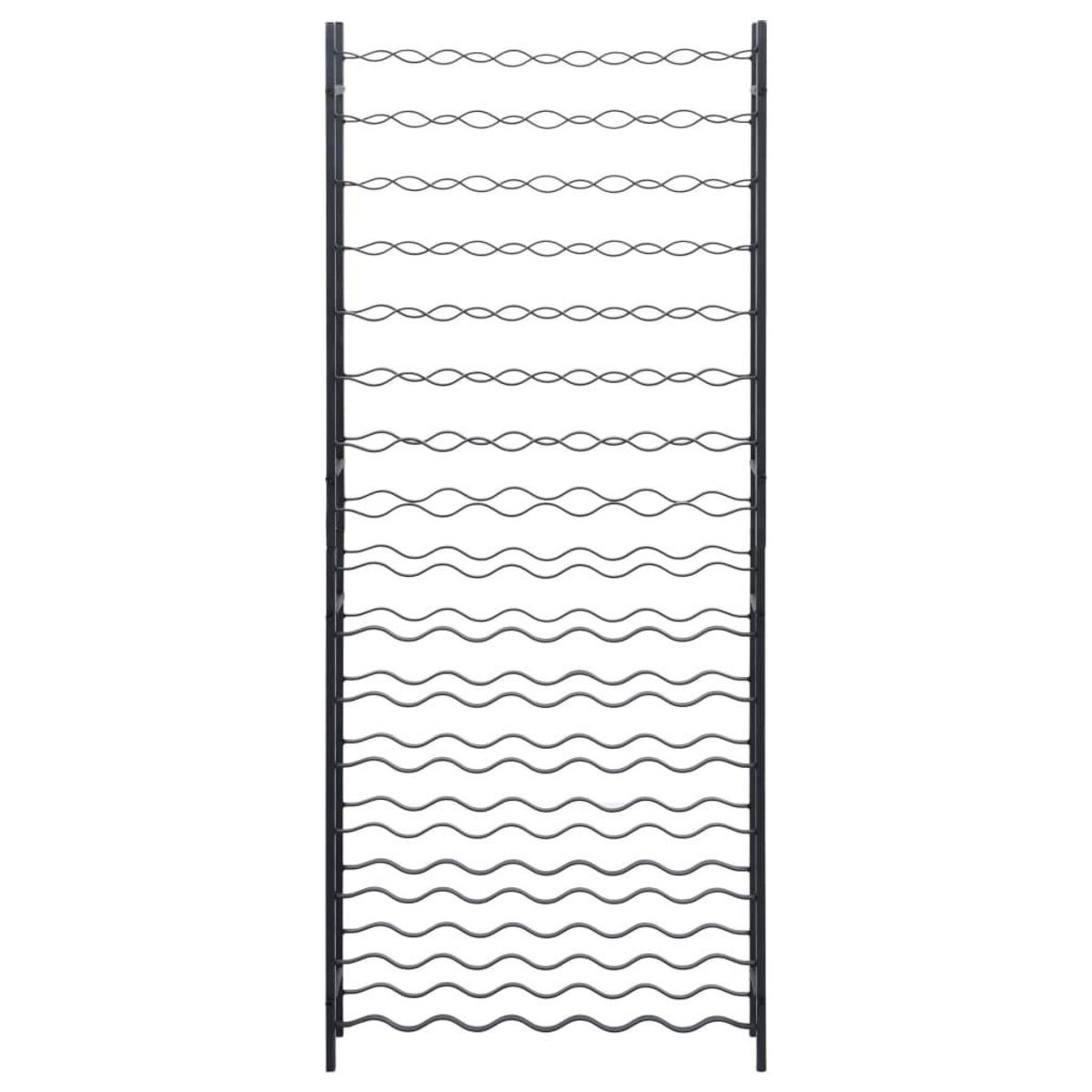 VIDAXL Casier a bouteilles pour 96 bouteilles Noir Fer