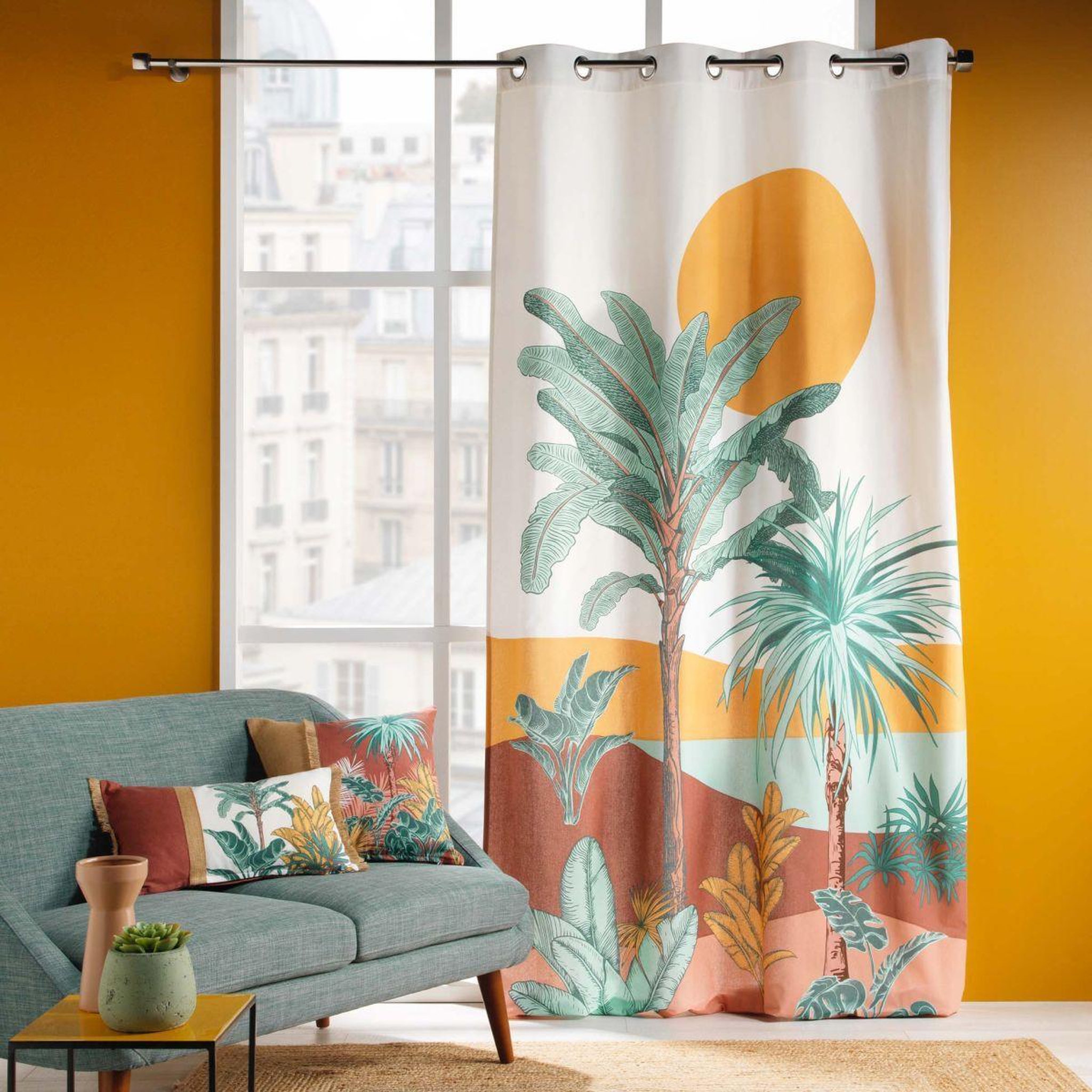 Voir la diapositive 4 : Douceur d'Intérieur Coussin déco franges  palmanova  30x50cm multicolore