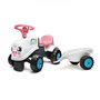 Voir la diapositive 1 : FALK Porteur Trotteur  Tracteur Rainbow Farm avec remorque - FALK - Pour filles des 1 an - Formes rondes et couleurs pastels