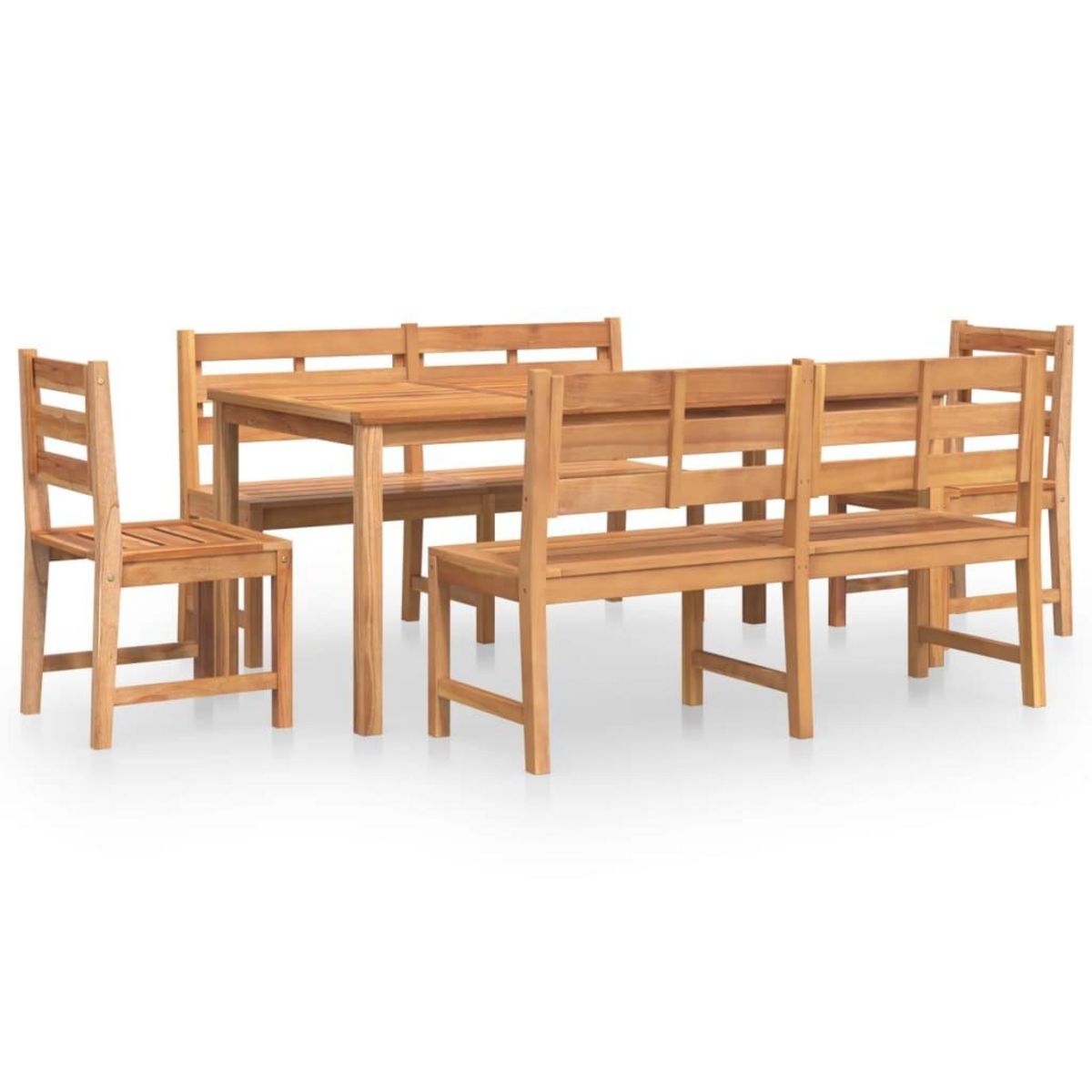 VIDAXL Ensemble a manger de jardin 5pcs Bois de teck massif