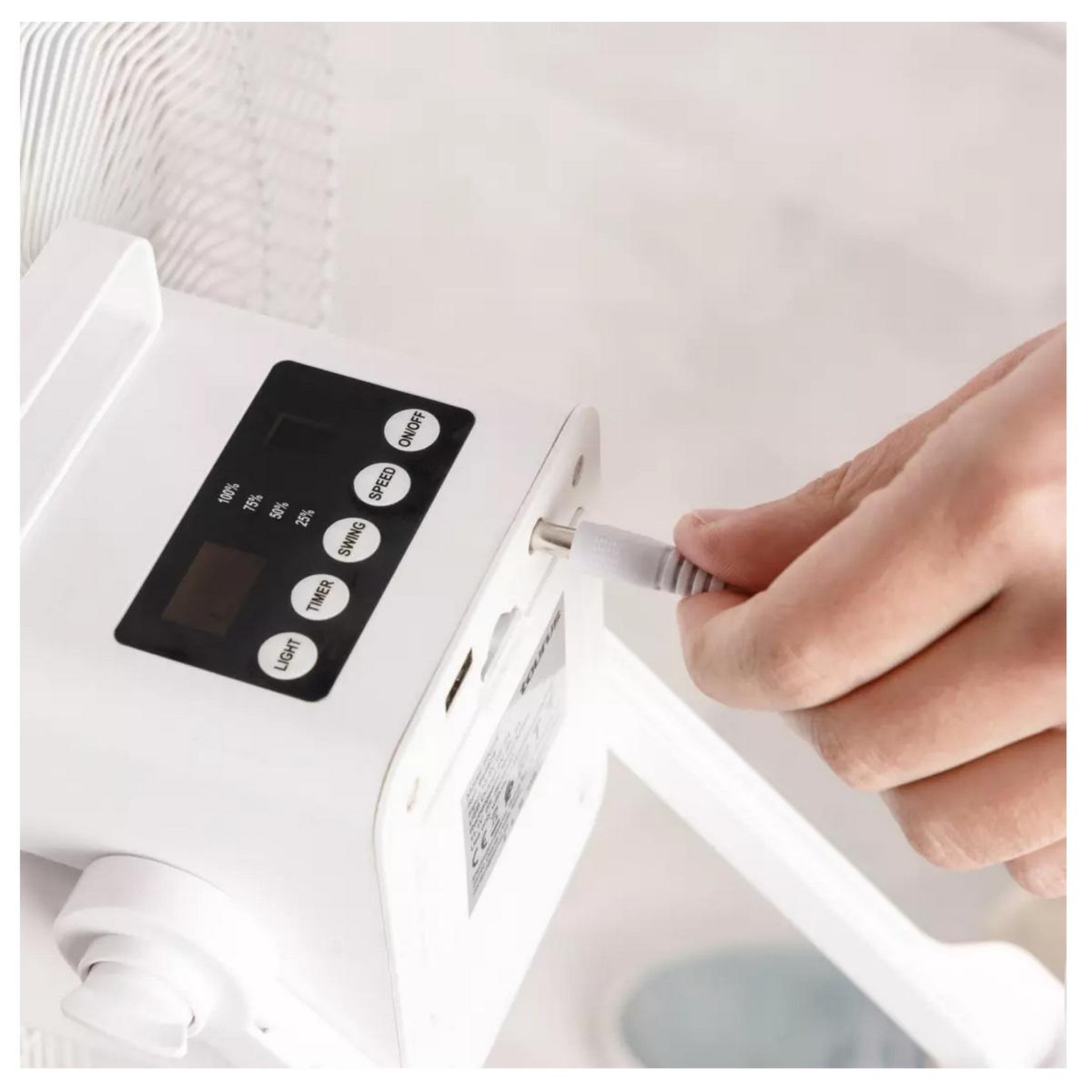 Voir la diapositive 5 : Taurus Ventilateur sur pied 40cm 35w 5 vitesses blanc - BOREAL16CRGO