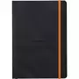 CLAIREFONTAINE Carnet soft cover à élastique 14.8x21cm 160 pages-noir
