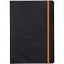 CLAIREFONTAINE Carnet soft cover à élastique 14.8x21cm 160 pages-noir