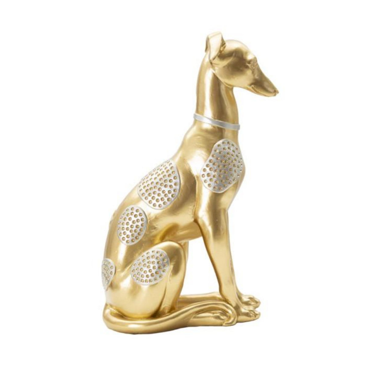 Paris Prix Statuette Design en Résine  Chien Assis  29cm Or