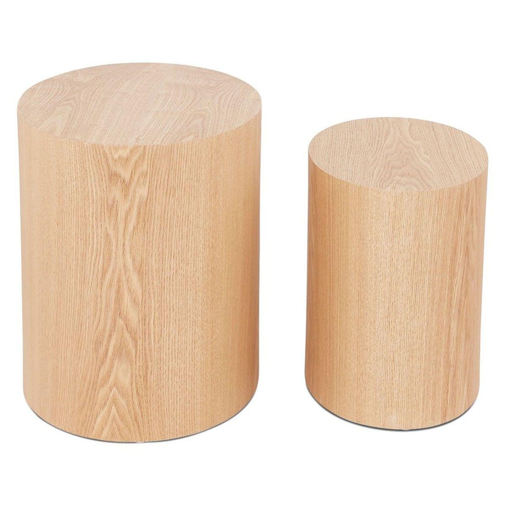 Voir la diapositive 3 : Paris Prix Lot de 2 tables d'appoint en bois  ibla  48cm naturel