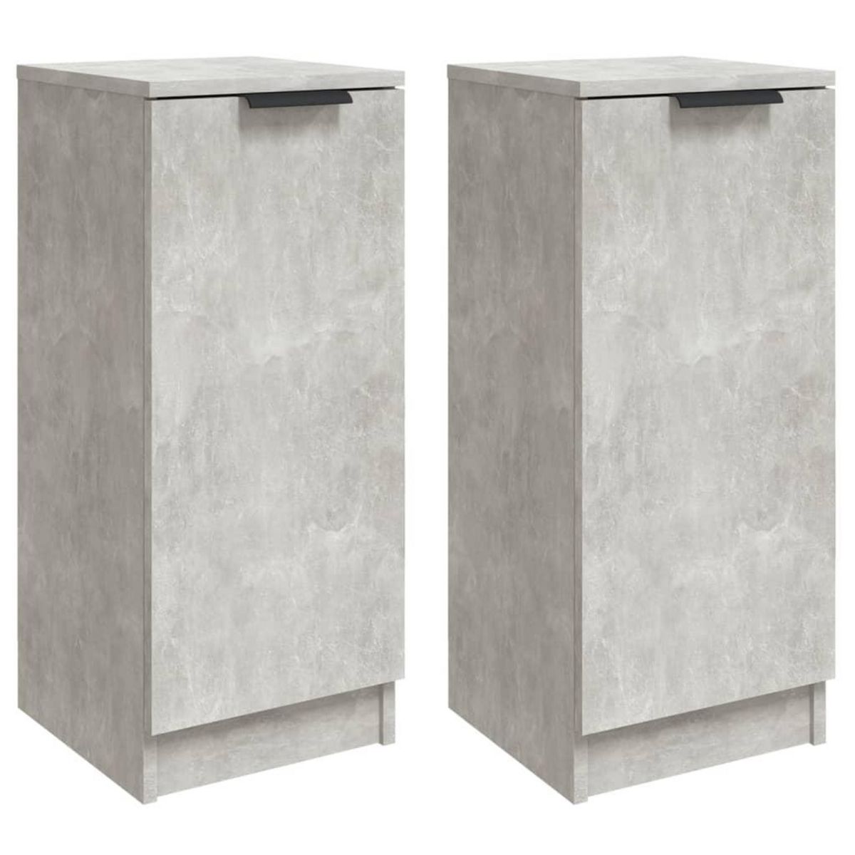 VIDAXL Buffets 2 pcs Gris beton 30x30x70 cm Bois d'ingenierie