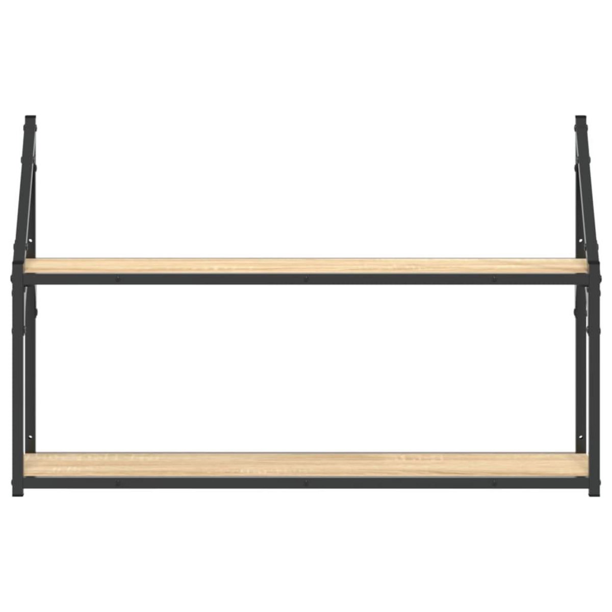 VIDAXL Etagere murale 2 niveaux chene sonoma 80x21x51 cm