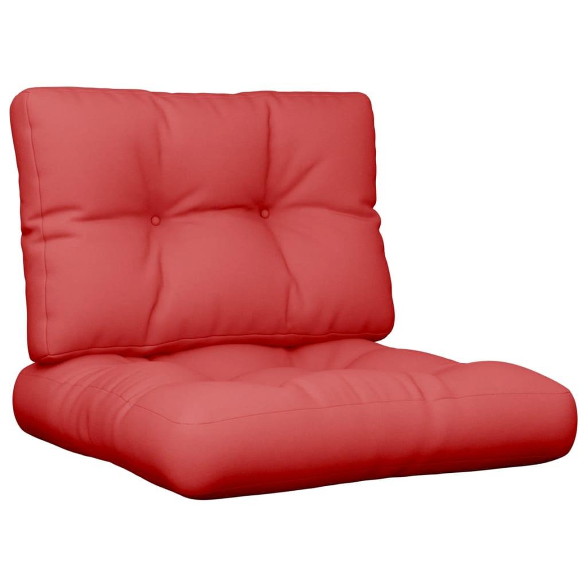 Voir la diapositive 2 : VIDAXL Coussins de palette lot de 2 rouge tissu