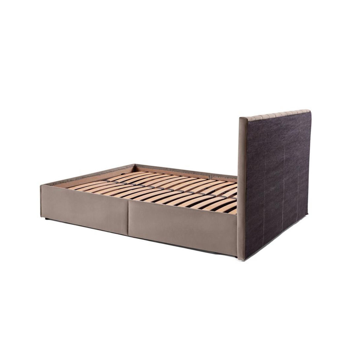 BEST MOBILIER Klimt - lit coffre - 160x200 - en velours - sommier inclus