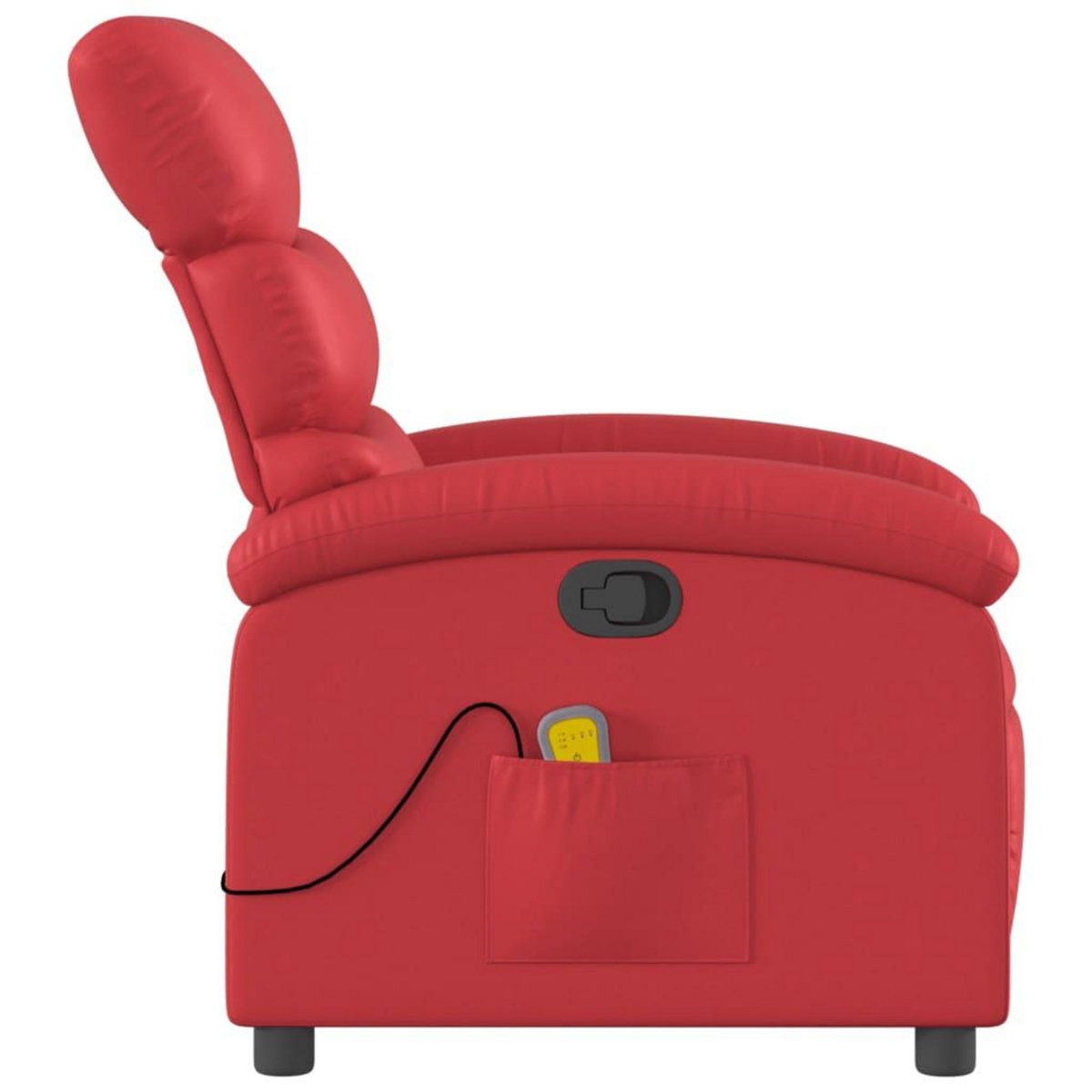 VIDAXL Fauteuil de massage inclinable rouge similicuir