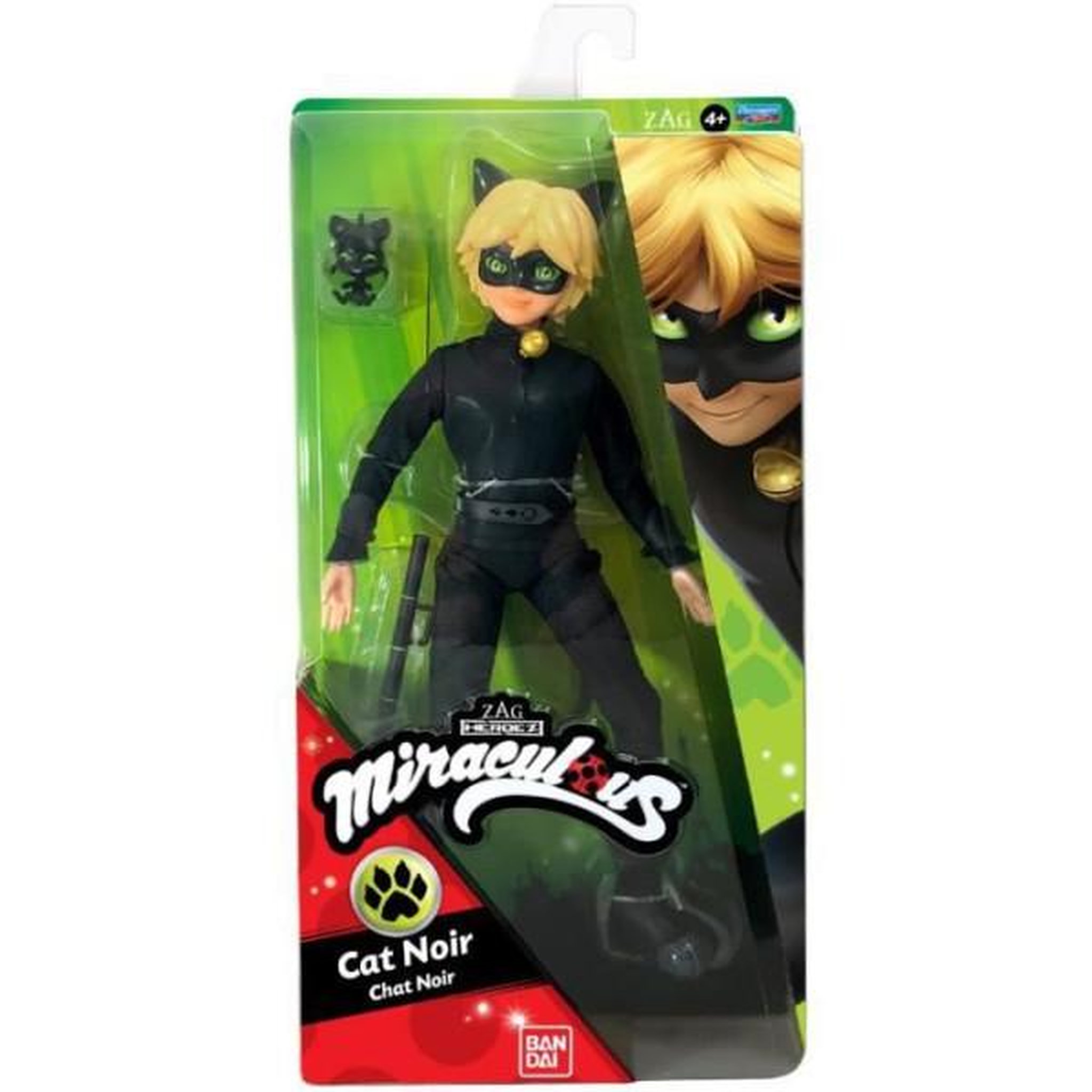 Voir la diapositive 4 : BANDAI Miraculous - Poupée mannequin 26 cm Chat Noir - BANDAI