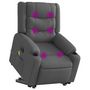 Voir la diapositive 3 : VIDAXL Fauteuil inclinable de massage electrique Gris fonce Tissu