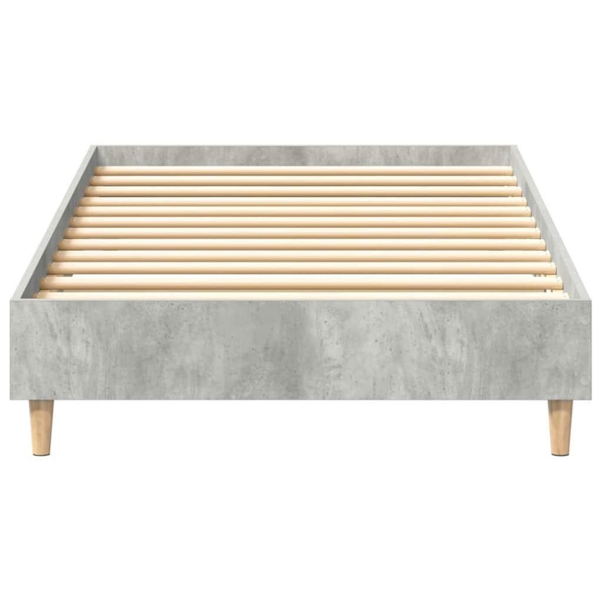 VIDAXL Cadre de lit sans matelas gris beton 75x190cm bois d'ingenierie