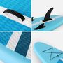 Voir la diapositive 3 : SWEEEK Pack stand up paddle gonflable Julio 9'3'' avec pompe haute pression simple action. pagaie. leash et sac de rangement inclus