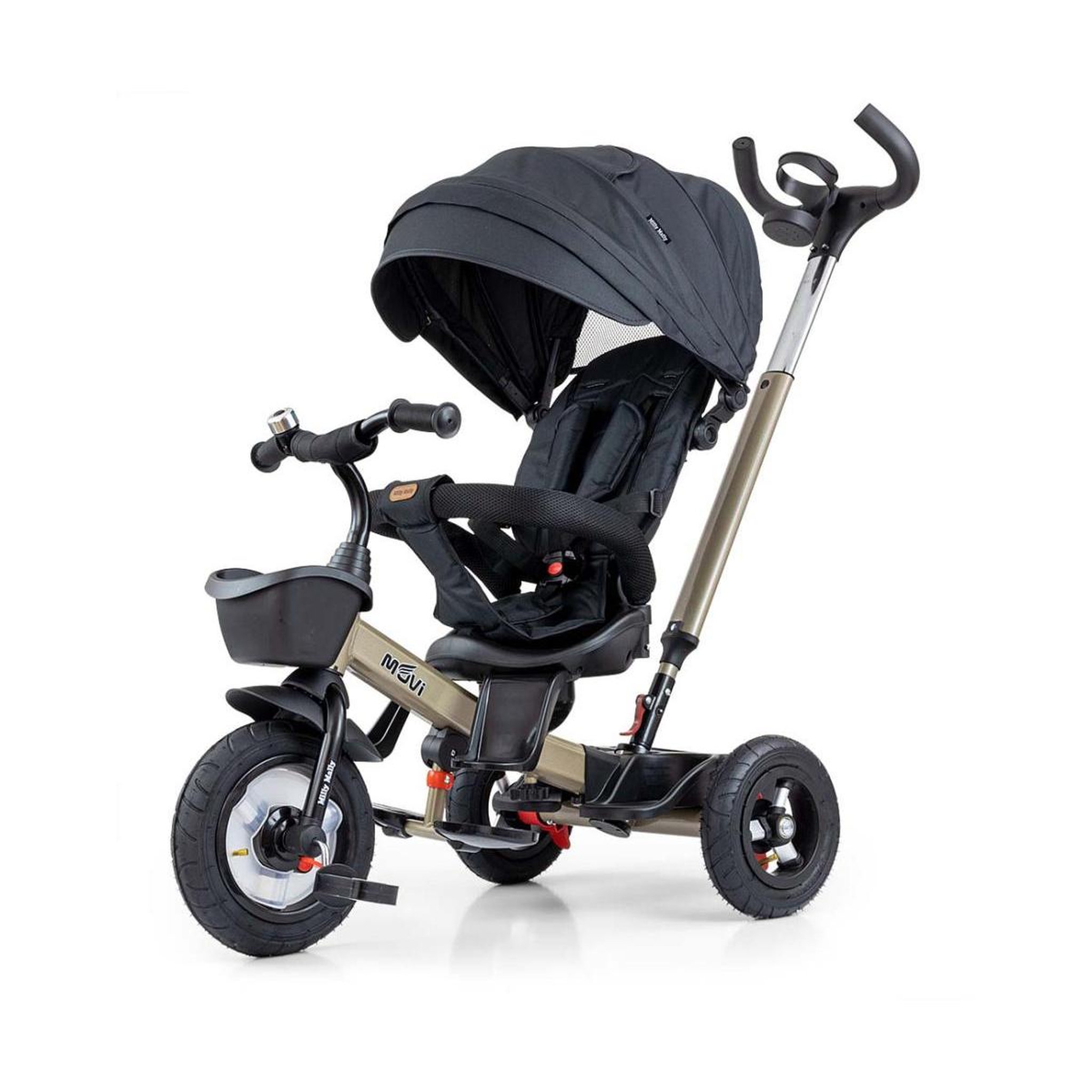 MILLY MALLY Tricycle enfant Movi noir Or