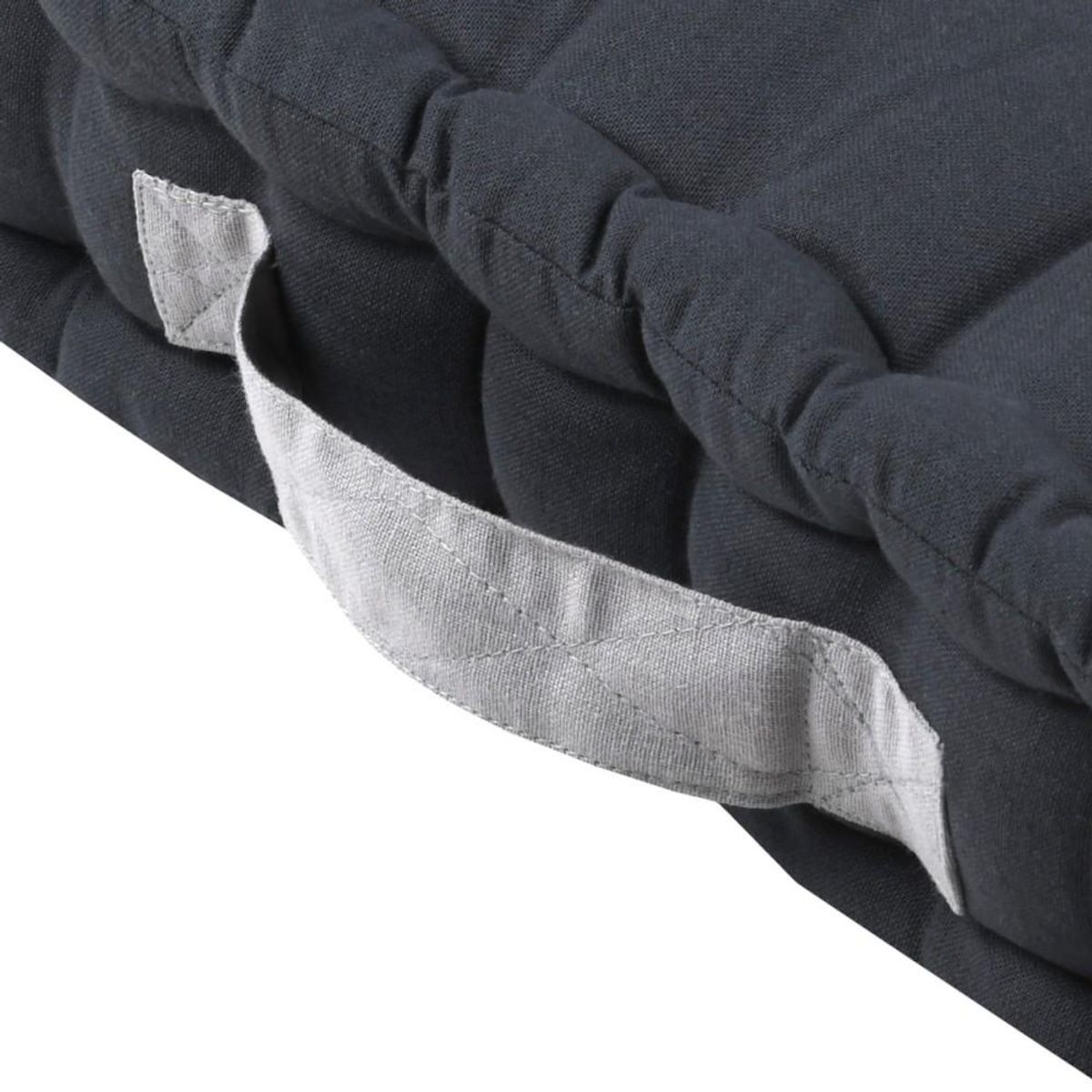 STOF Coussin de sol 45x45x10cm gris anthracite 100% coton