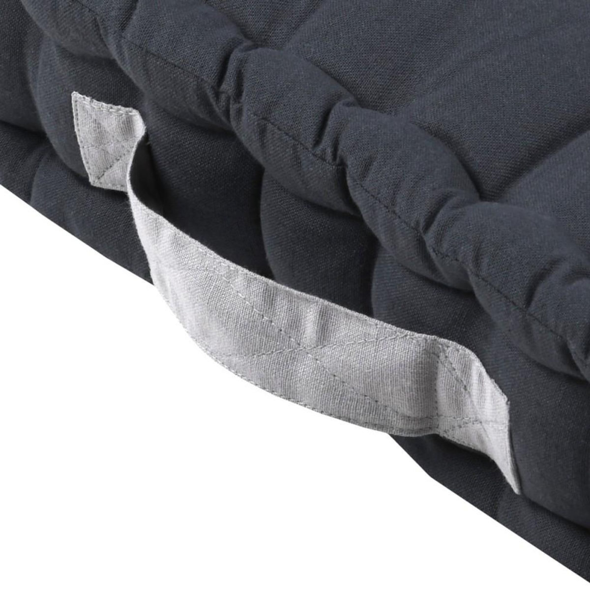 STOF Coussin de sol 45x45x10cm gris anthracite 100% coton