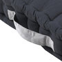 Voir la diapositive 3 : STOF Coussin de sol 45x45x10cm gris anthracite 100% coton