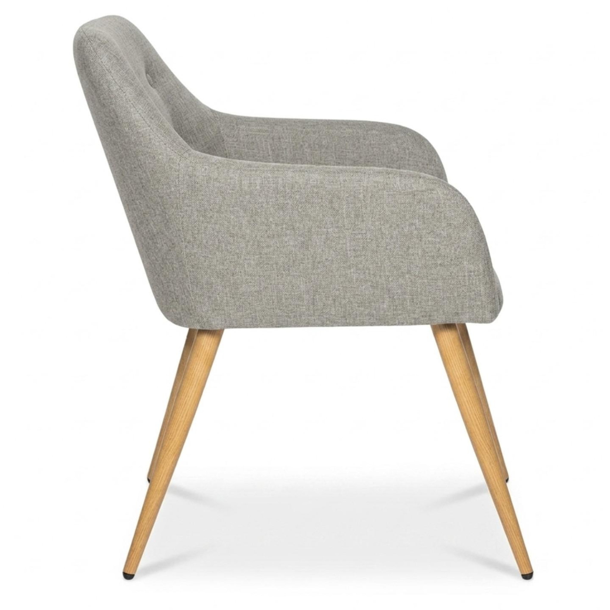 Voir la diapositive 5 : ID MARKET Lot de 2 chaises de salle à manger scandinaves, fauteuils de table dania gris