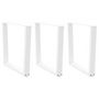 Voir la diapositive 1 : VIDAXL Pieds de table a manger forme de V 3 pcs blanc 80x(72-73,3) cm