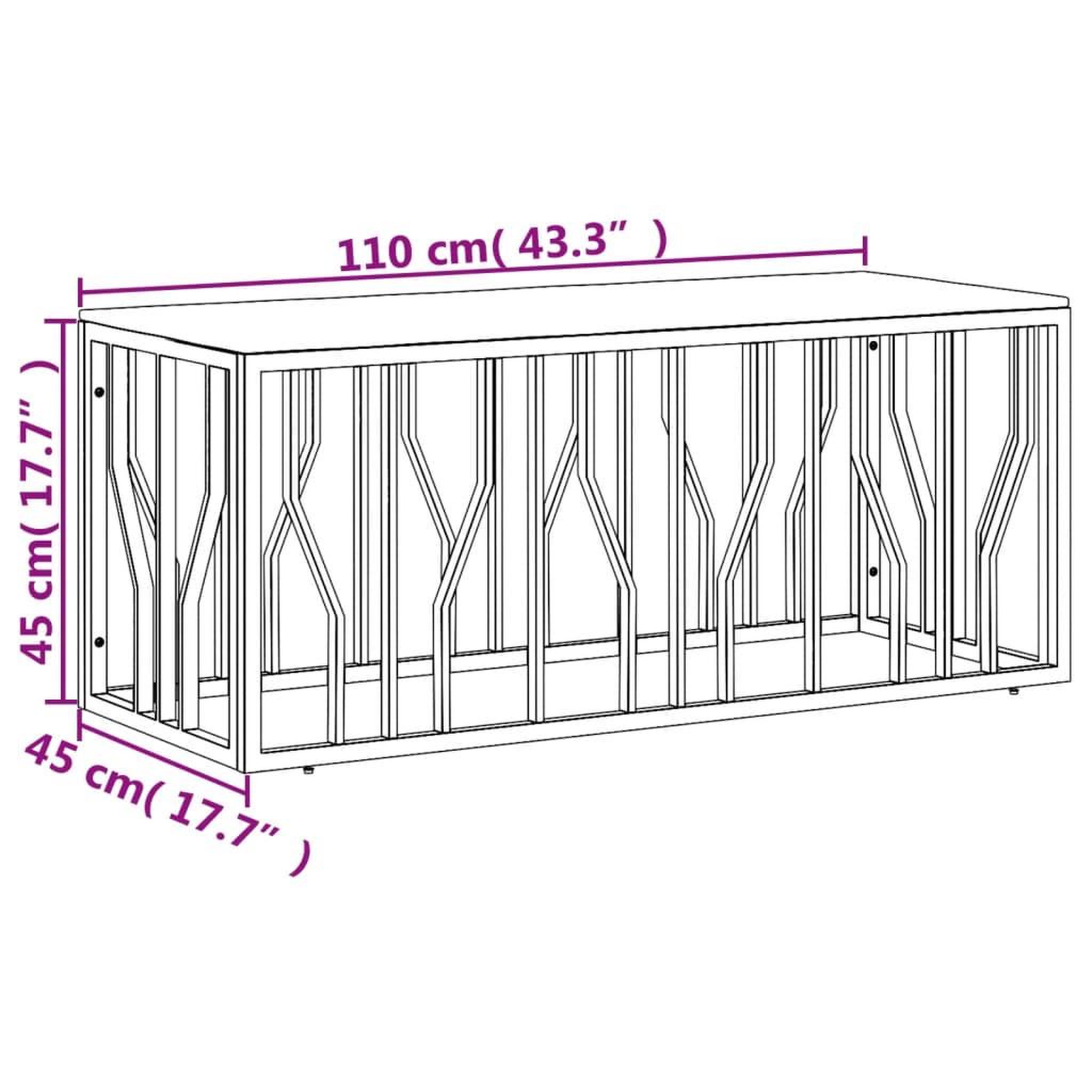 Voir la diapositive 6 : VIDAXL Table basse argente acier inoxydable et bois massif d'acacia