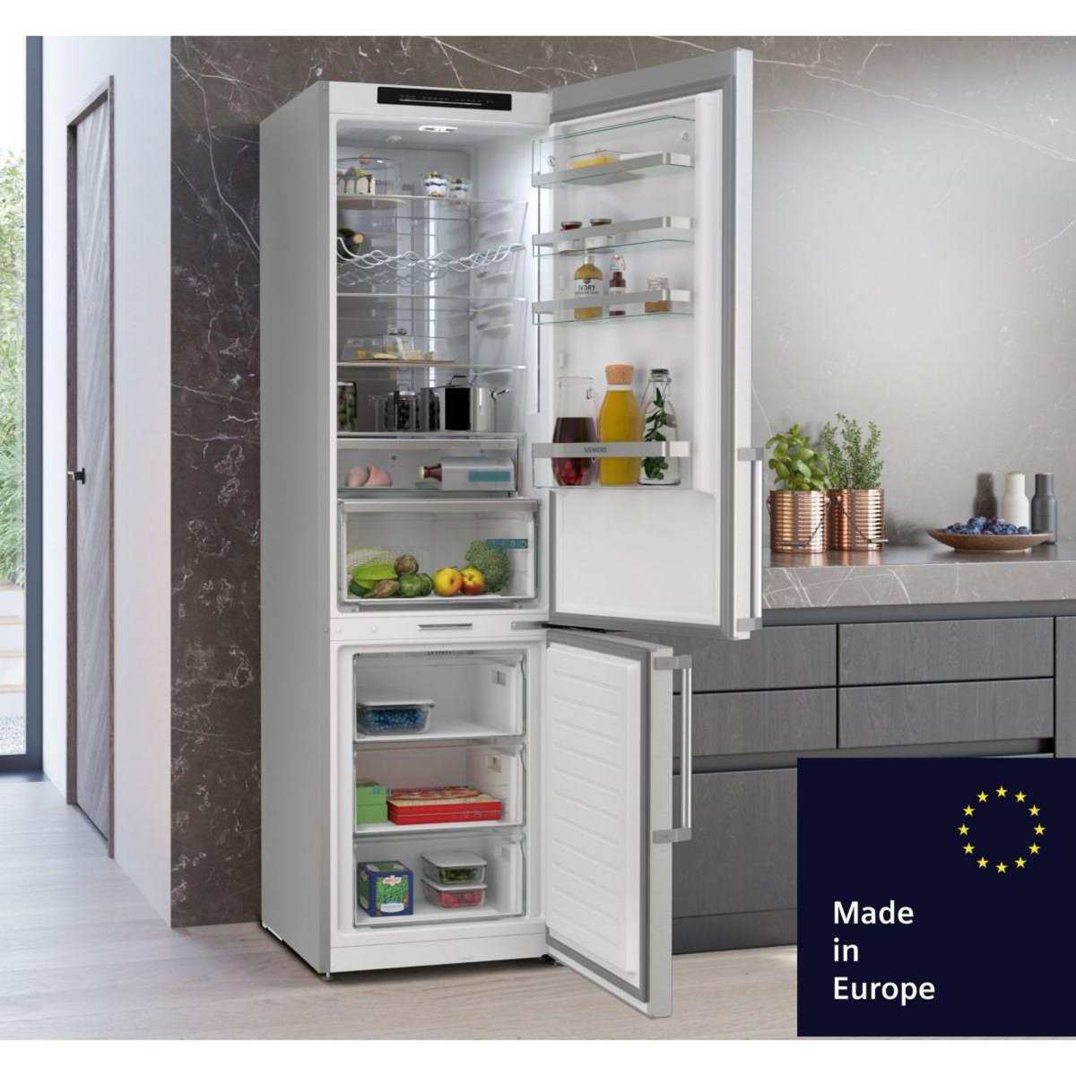 Siemens Réfrigérateur combiné KG39NAIAU iQ500, Tiroirs hyperFresh 0°