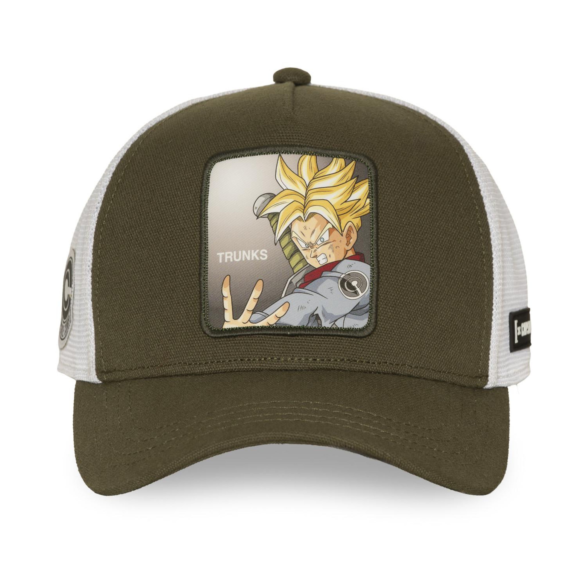 Voir la diapositive 2 : CAPSLAB Casquette  trucker avec filet et patch dragon ball super future trunk
