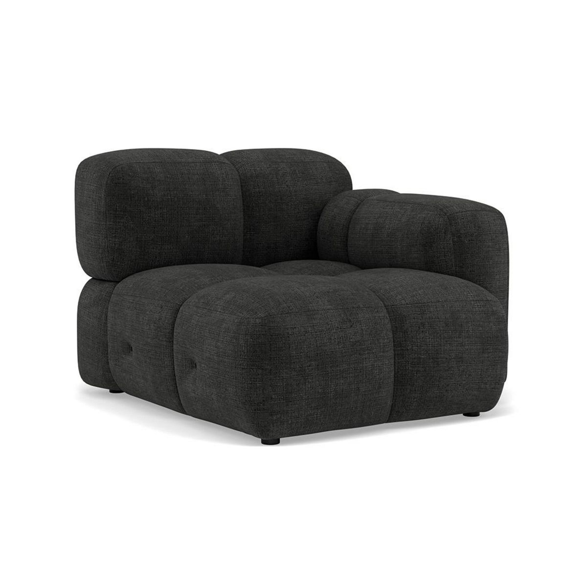 LISA DESIGN Grace - module d'assise droit en velours texturé